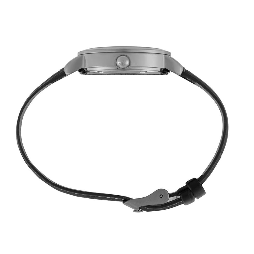 Relógio Feminino Casual Visor Texturizado Prata Prata 3