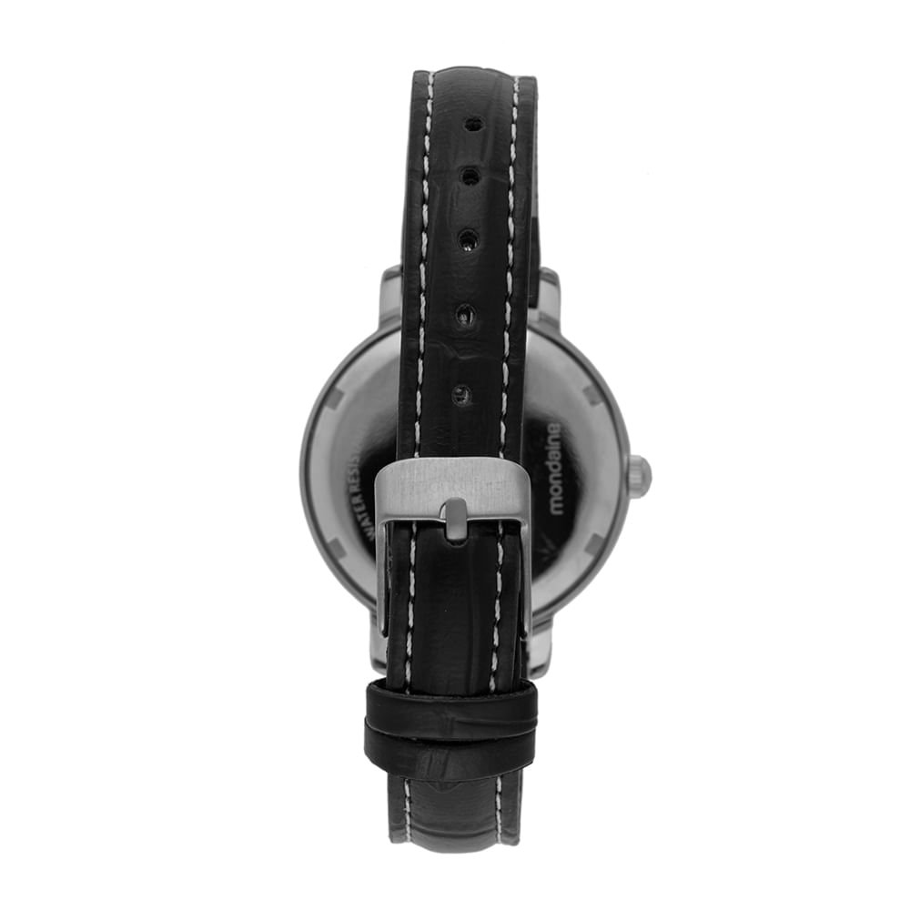 Relógio Feminino Casual Visor Texturizado Prata Prata 4