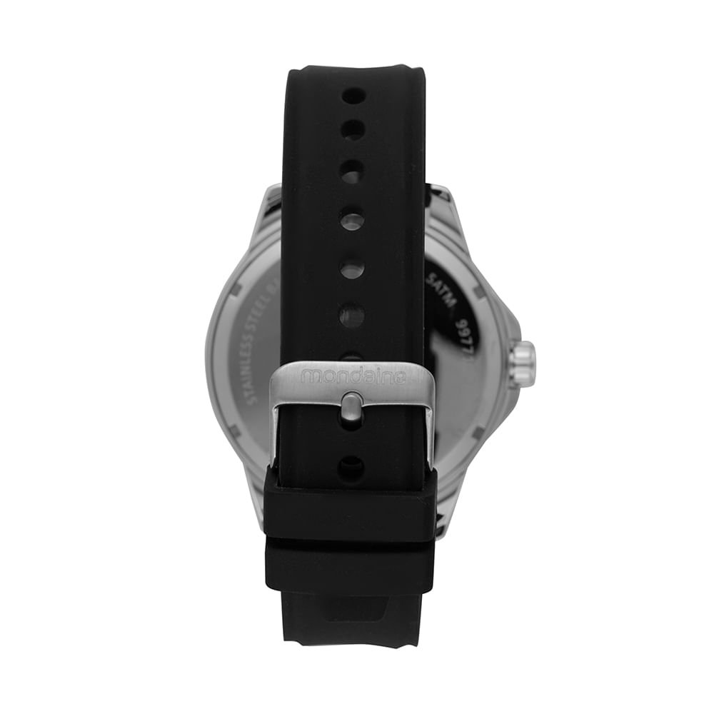 Relógio Masculino Casual Silicone Preto Preto 4