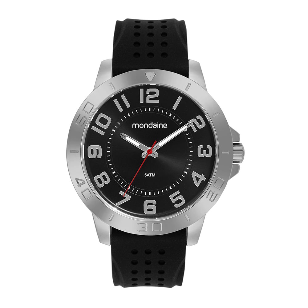 Relógio Masculino Casual Silicone Prata