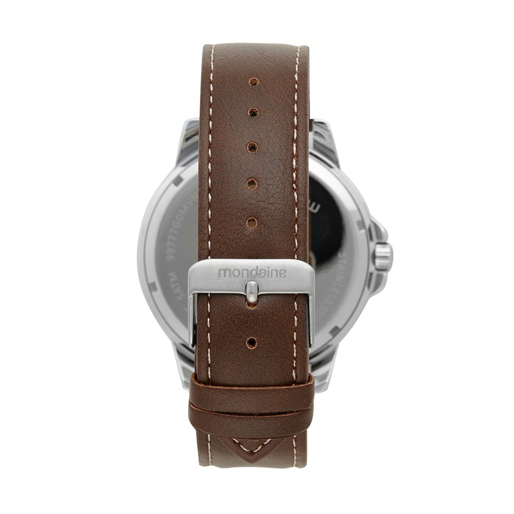 Relógio Masculino Prata Casual Visor Azul Prata/Azul 2