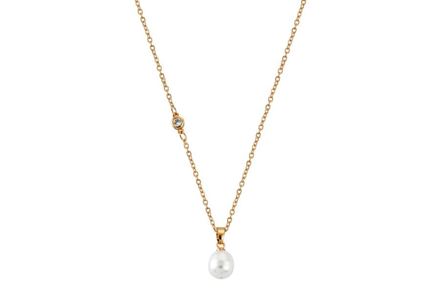 Kit Relógio Feminino Clássico Dourado Com Colar de Pedras Dourado 4