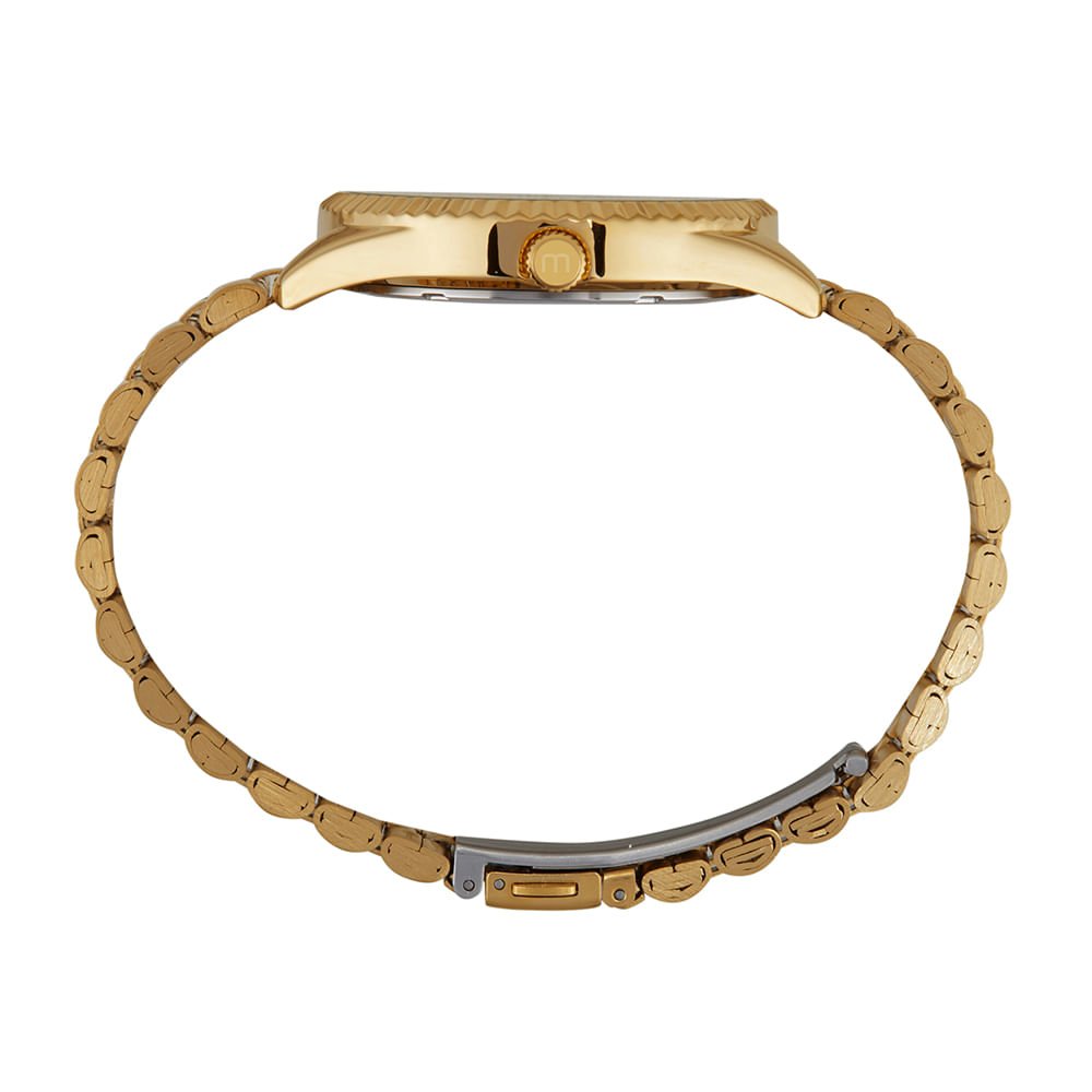 Kit Relógio Feminino Cristais Dourado Com Porta-Joias Dourado 4