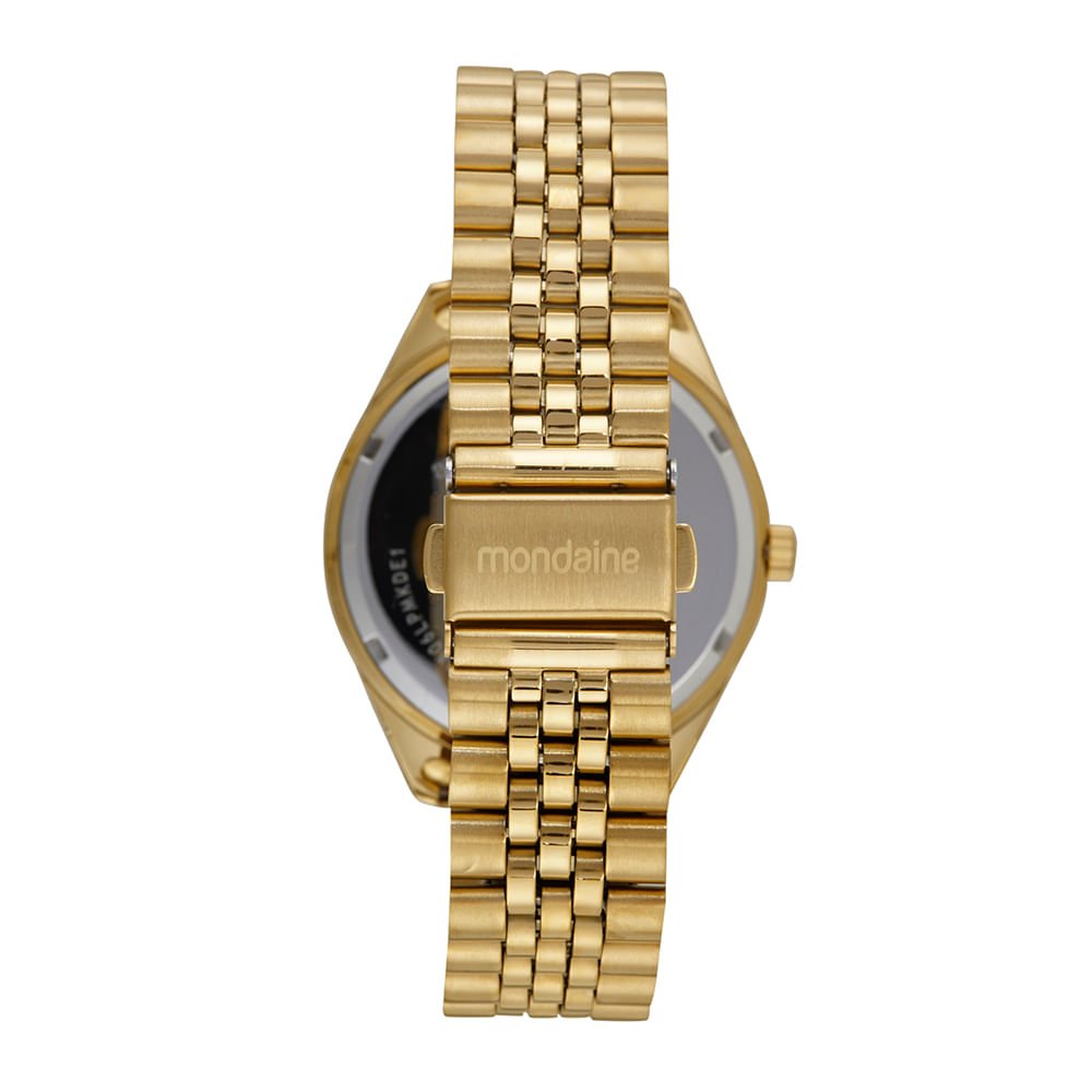 Kit Relógio Feminino Cristais Dourado Com Porta-Joias Dourado 5