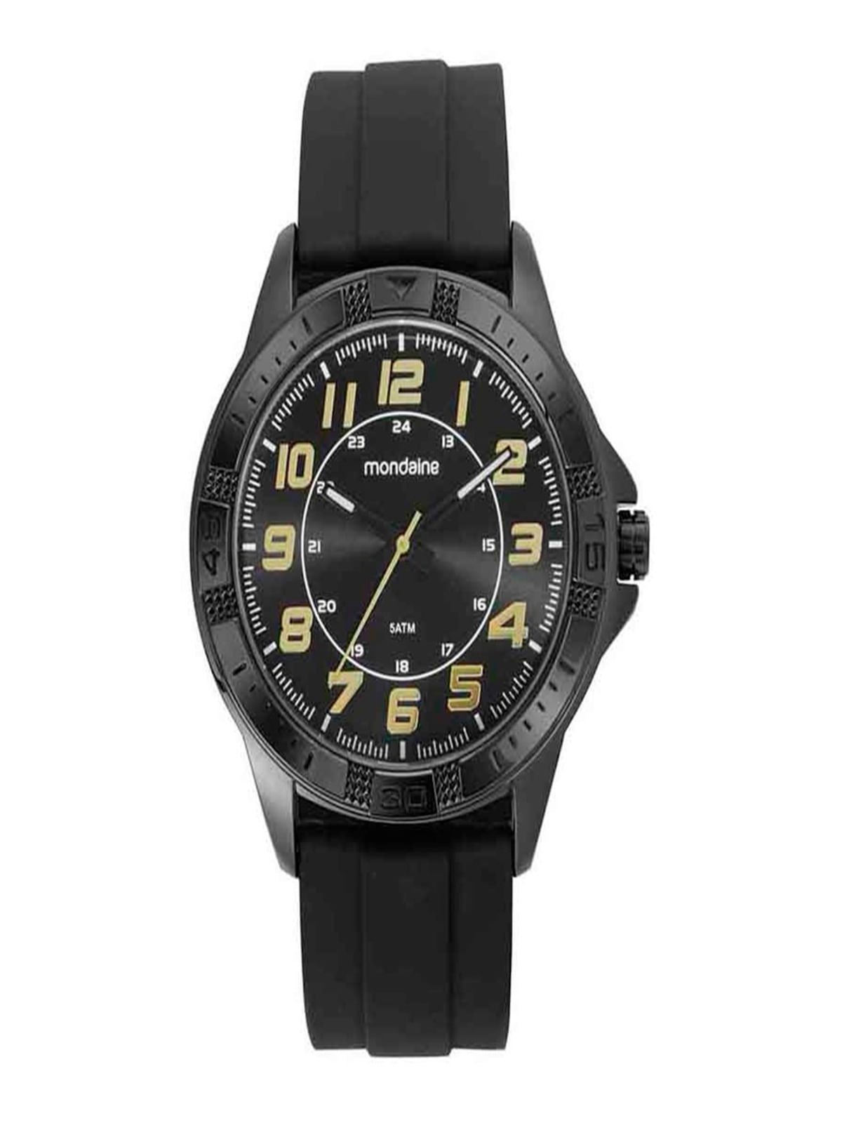 Kit Relógio Masculino Esportivo Silicone Preto Com Caneta Preto 2