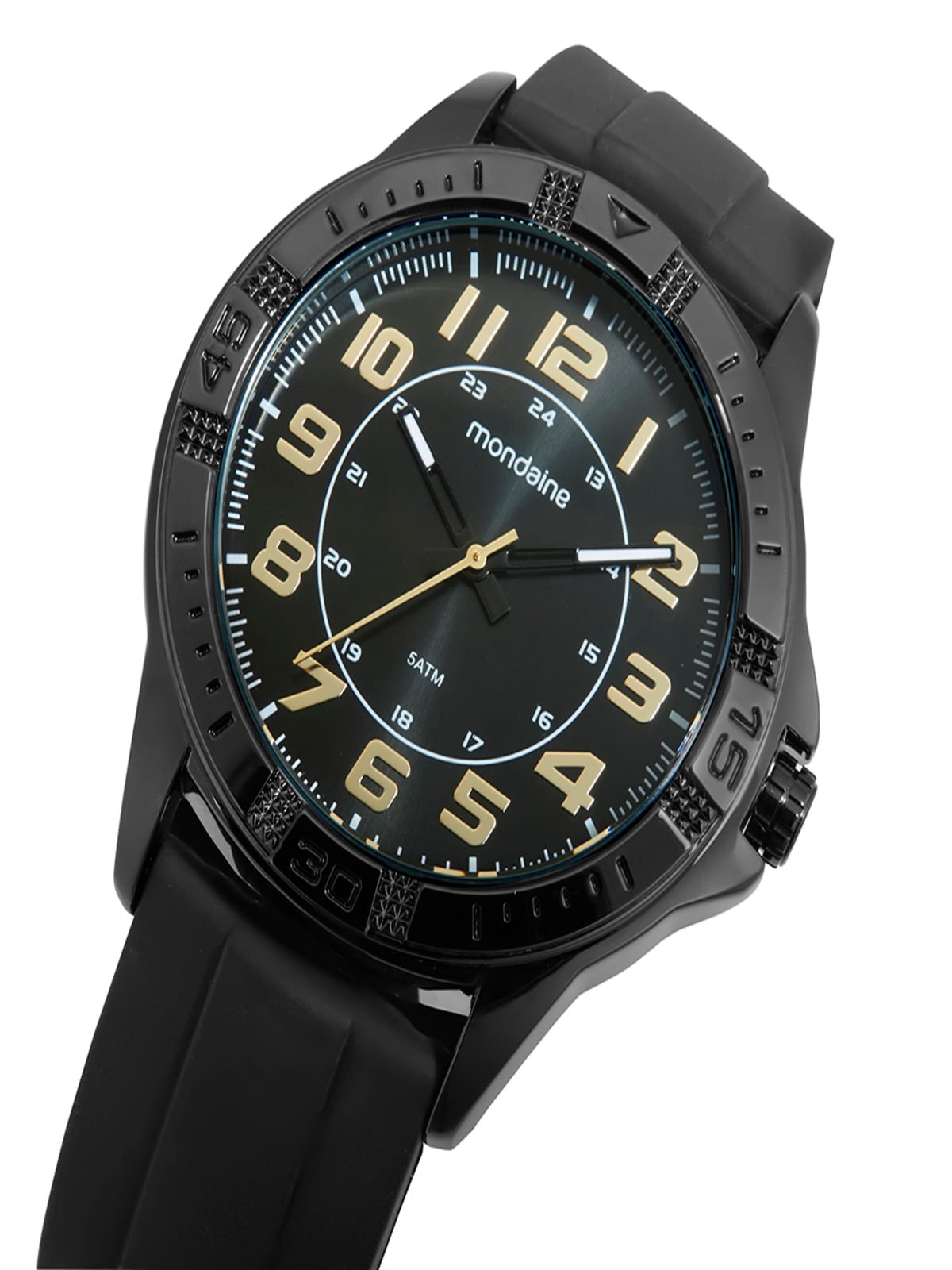 Kit Relógio Masculino Esportivo Silicone Preto Com Caneta Preto 3