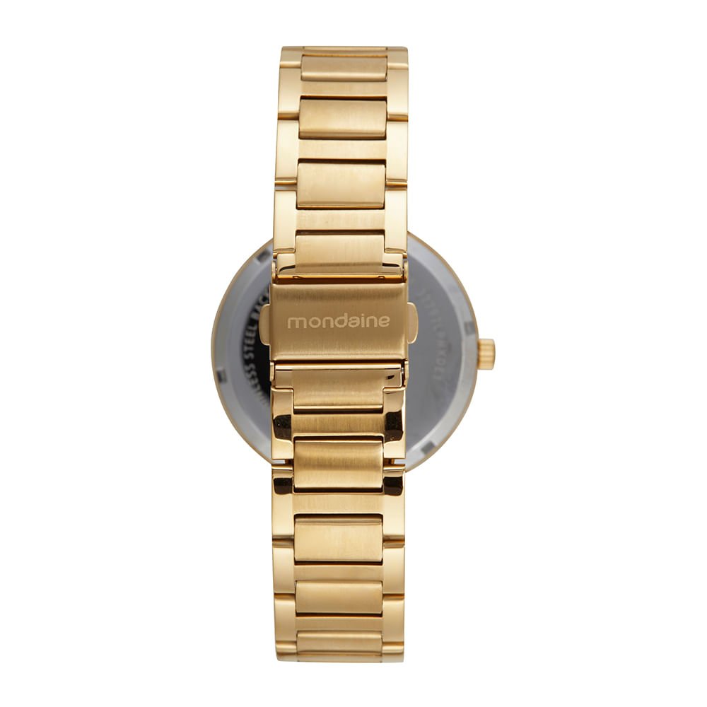 Kit Relógio Feminino Cristais Dourado Com Semijoias Dourado 6