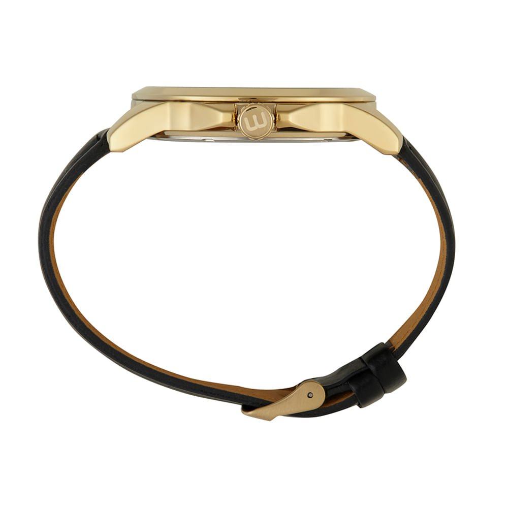 Relógio Masculino Casual Visor Texturizado Dourado Dourado 3