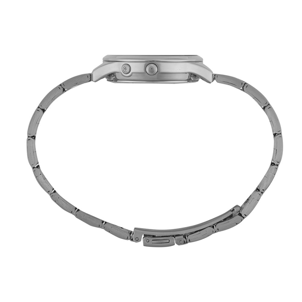 Relógio Masculino Digital Led Espelhado Prata Prata 4