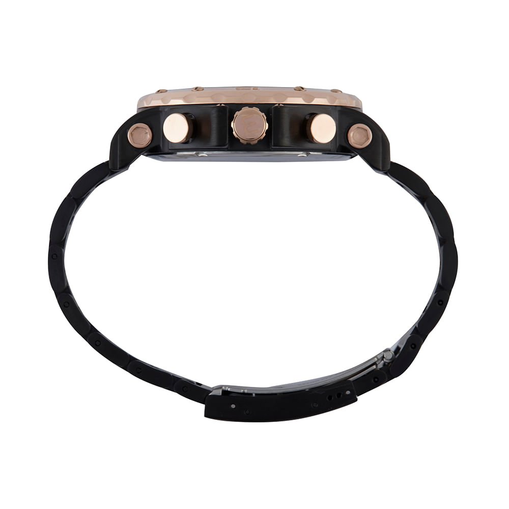 Relógio Masculino Cronógrafo Robusto Rosé Rosé 4