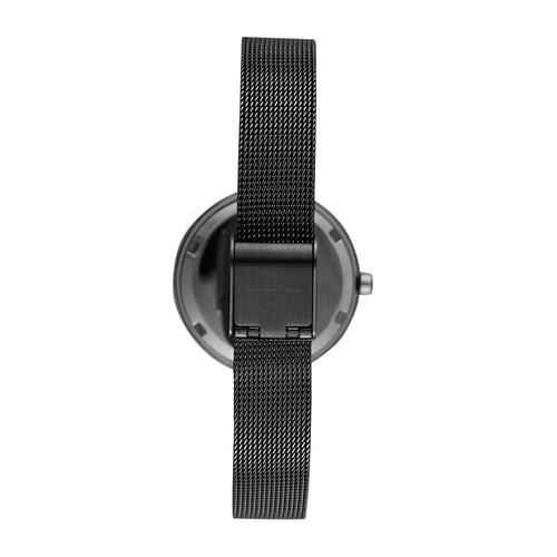 Relógio Feminino Malha de Aço Preto Preto 5