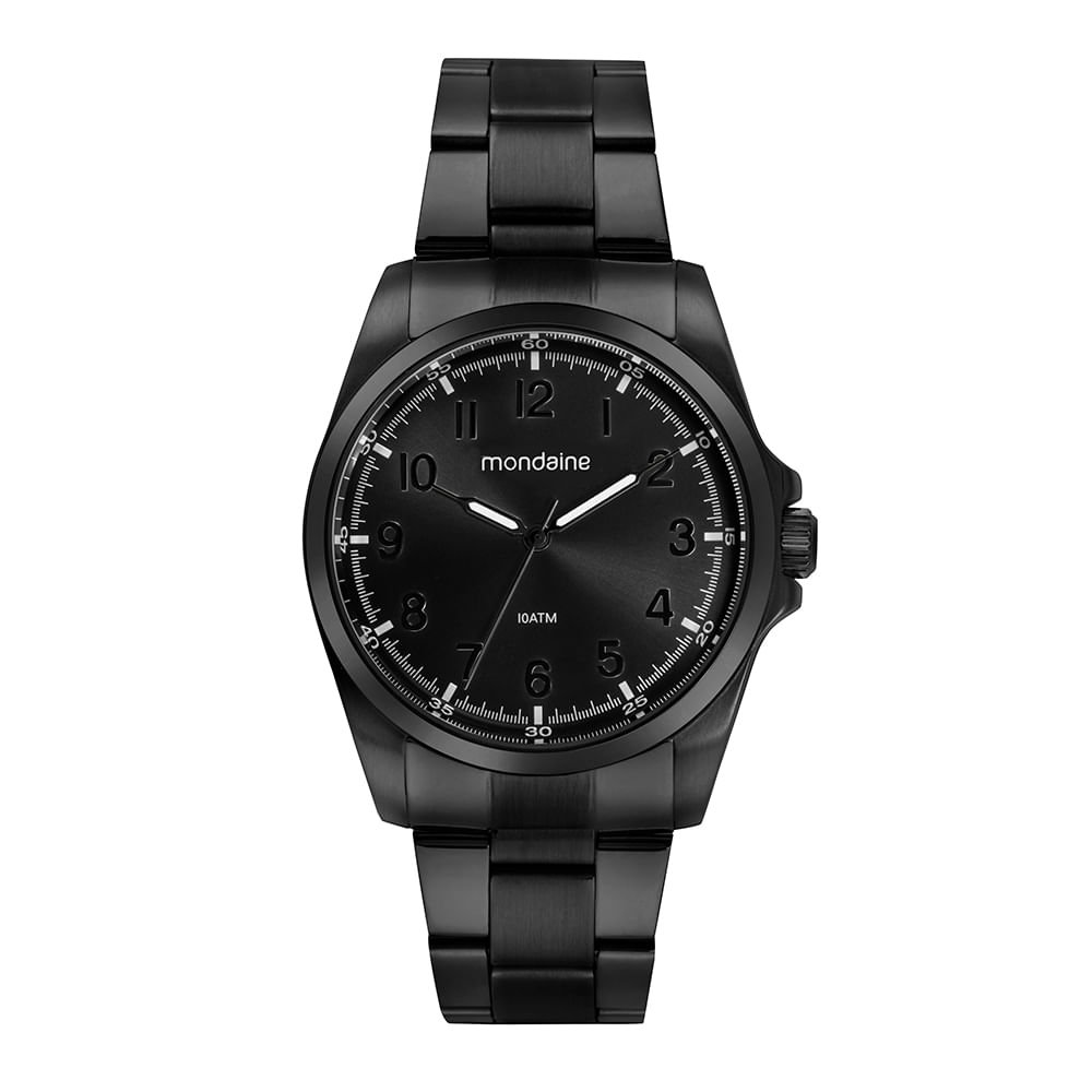 Relógio Masculino Aço Casual Preto