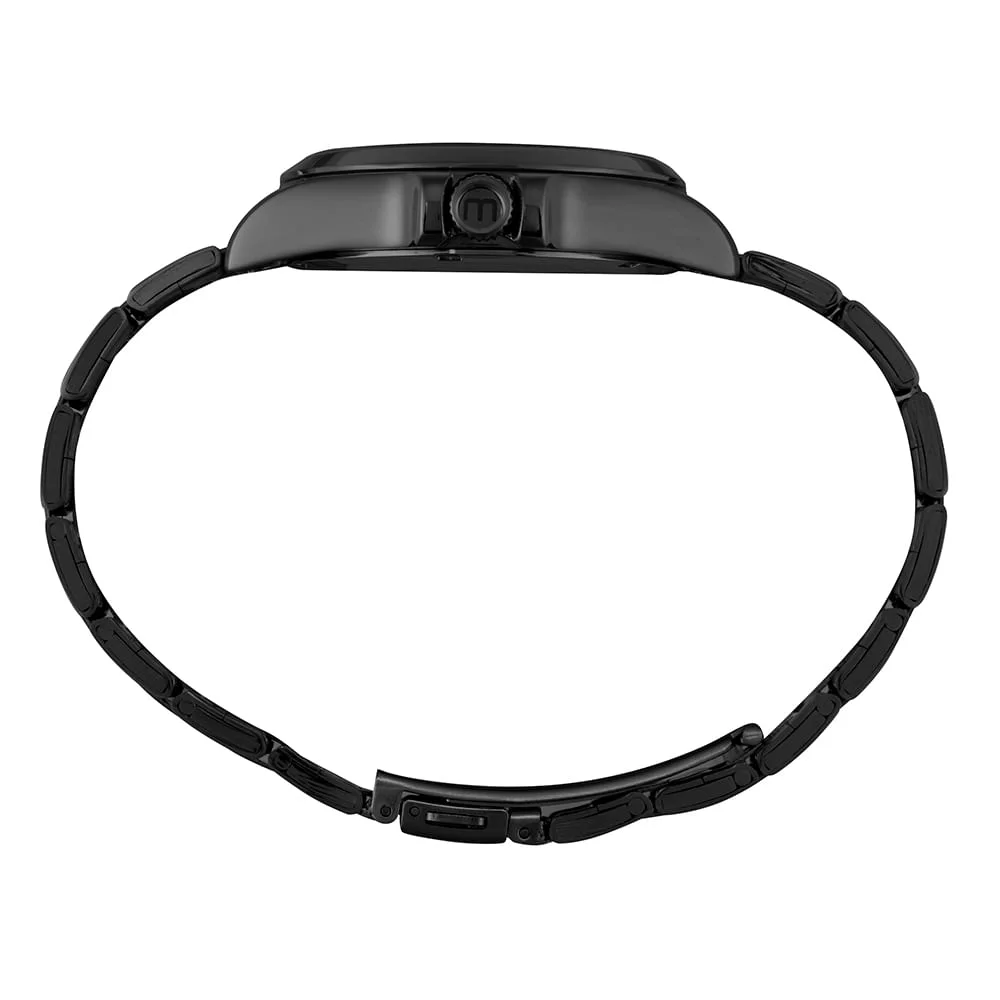 Relógio Masculino Aço Casual Preto Preto 4