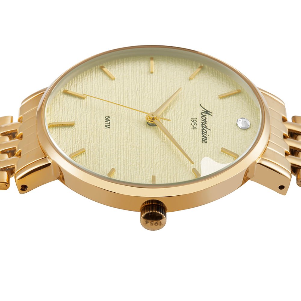 Relógio Feminino Vintage Dourado Dourado 2