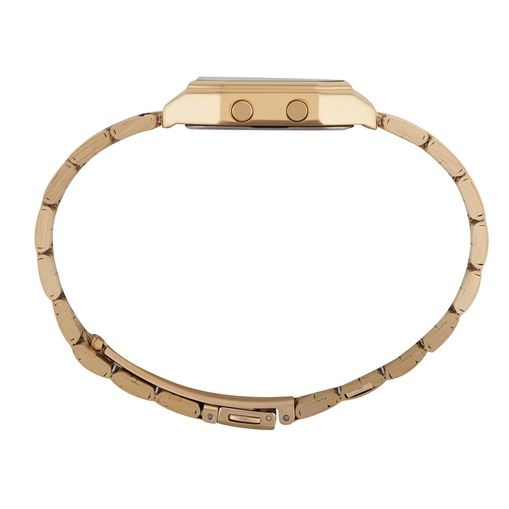 Relógio Unissex Digital Vintage Dourado Dourado 2