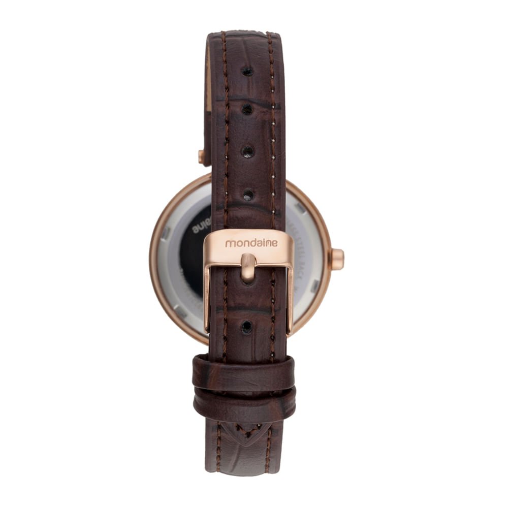 Relógio Feminino Vidro Facetado Rosé Rosé 5