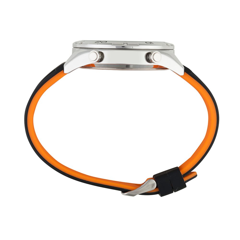 Relógio Masculino Digital Silicone Prata Prata 3