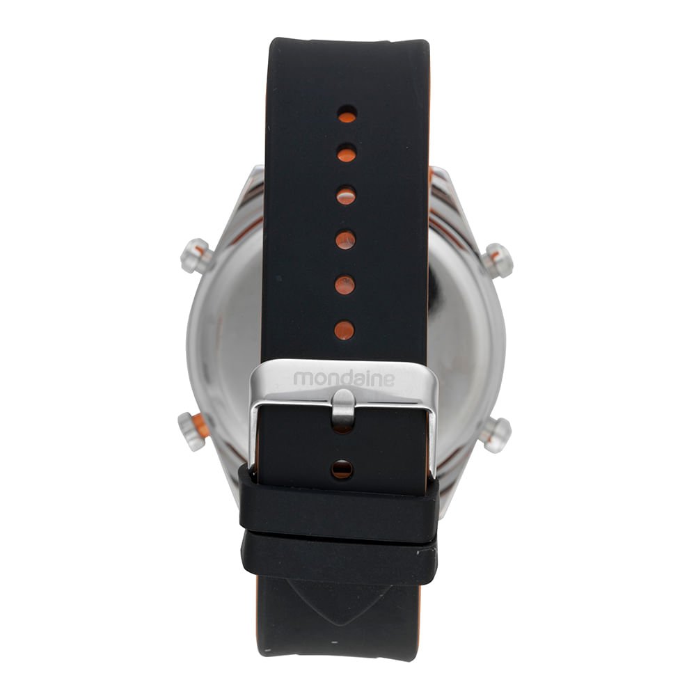 Relógio Masculino Digital Silicone Prata Prata 4