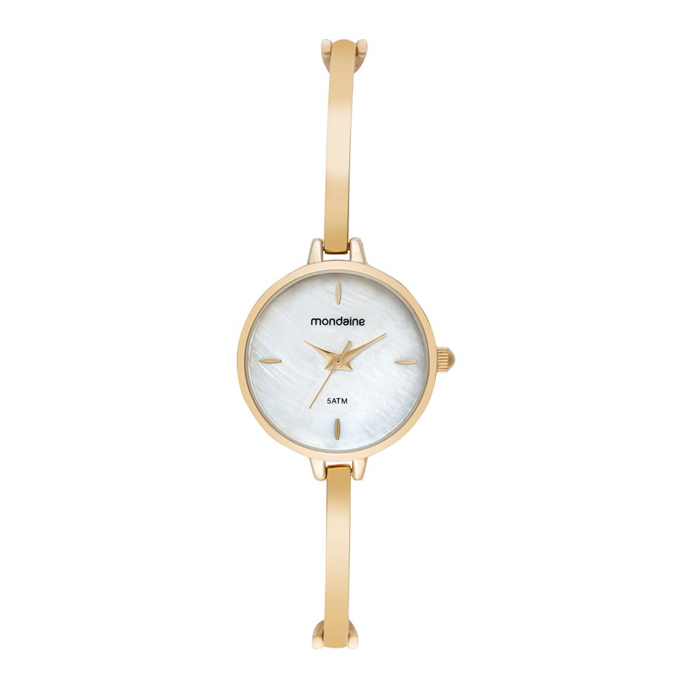 Relógio Feminino Bracelete Madrepérola Dourado Dourado 1