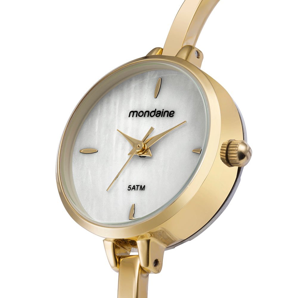 Relógio Feminino Bracelete Madrepérola Dourado Dourado 2