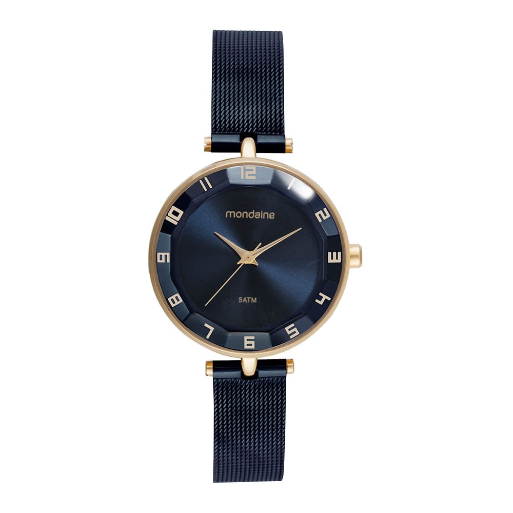Relógio Feminino Malha de Aço Dourado