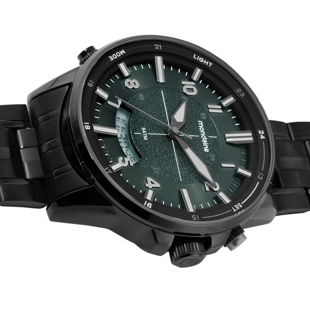 Relógio Masculino Anadigi Preto Preto 2