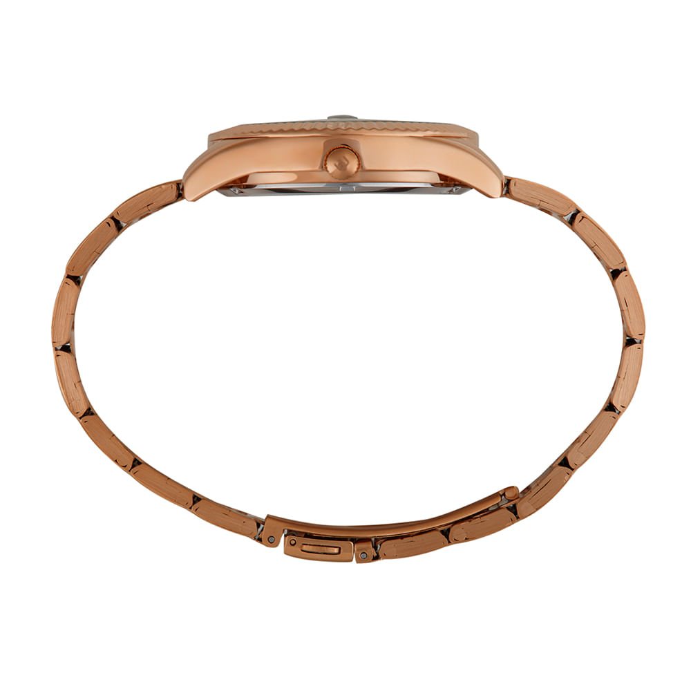 Relógio Feminino Catraca Serrilhada Rosé Rosé 4