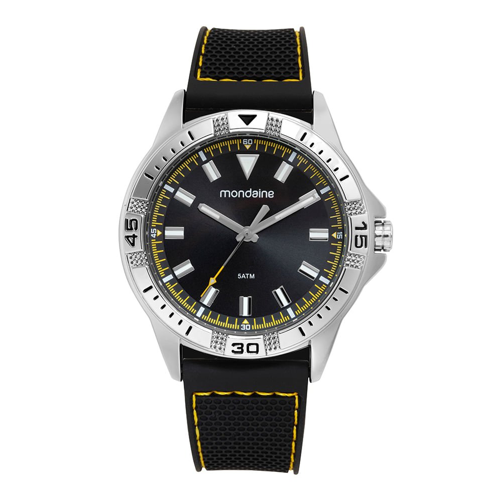 Relógio Masculino Esportivo Silicone Prata