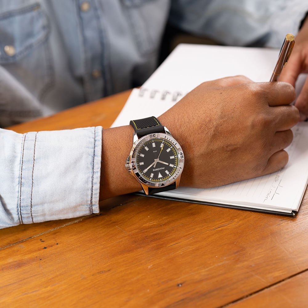 Relógio Masculino Esportivo Silicone Prata Prata 2