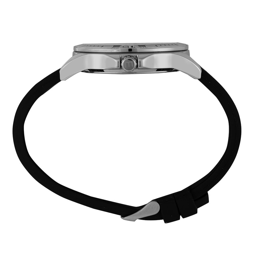 Relógio Masculino Esportivo Silicone Prata Prata 3