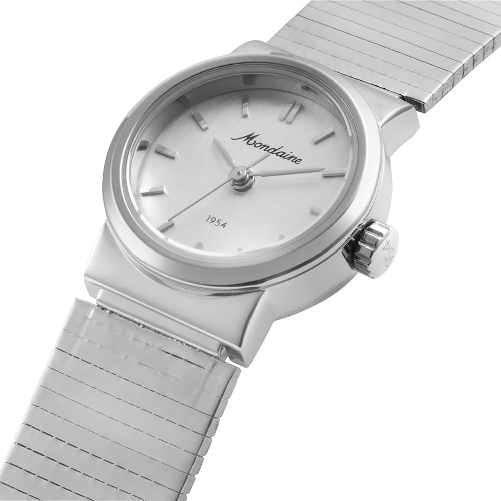 Relógio Feminino Prata Pulseira Estilo Bracelete Prata 2