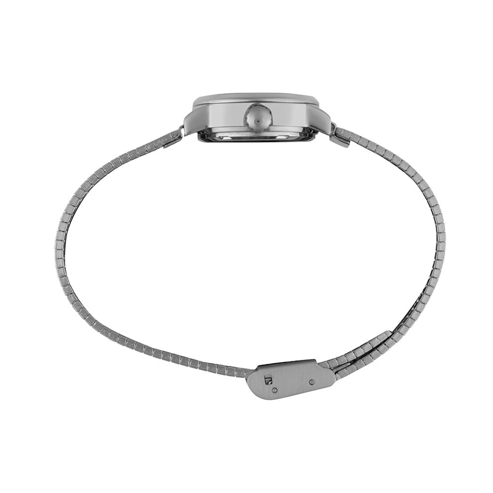 Relógio Feminino Prata Pulseira Estilo Bracelete Prata 4