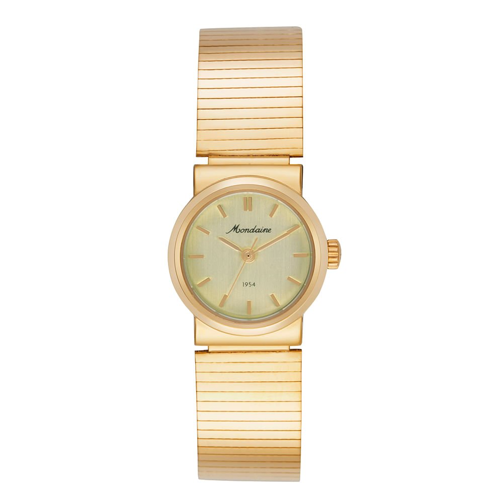 Relógio Feminino Dourado Pulseira Estilo Bracelete