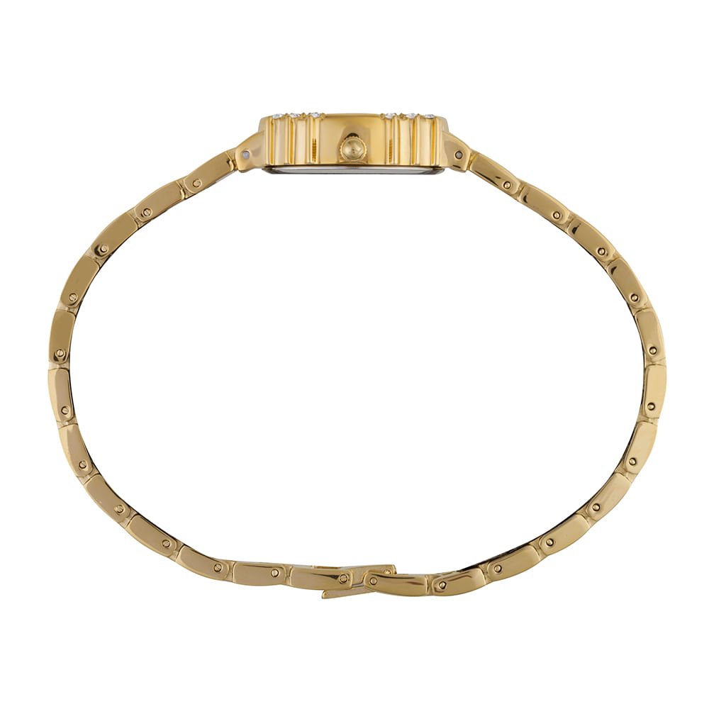 Relógio Feminino Oval Clássico Dourado Dourado 4