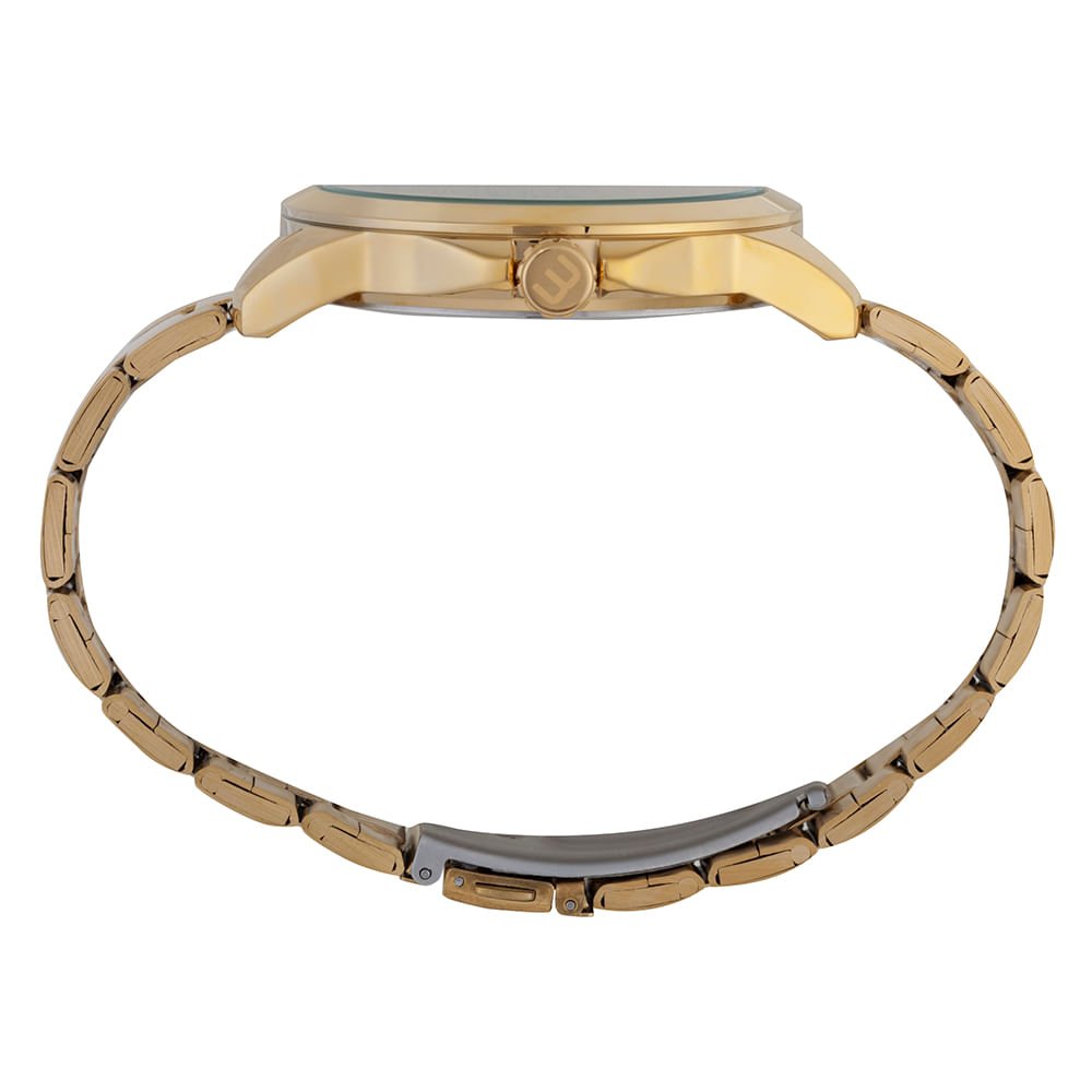 Relógio Masculino Dourado Pulseira Aço Dourado 3