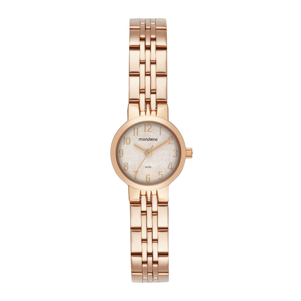 Kit Relógio Feminino Dourado com Brincos de cristais Dourado 2