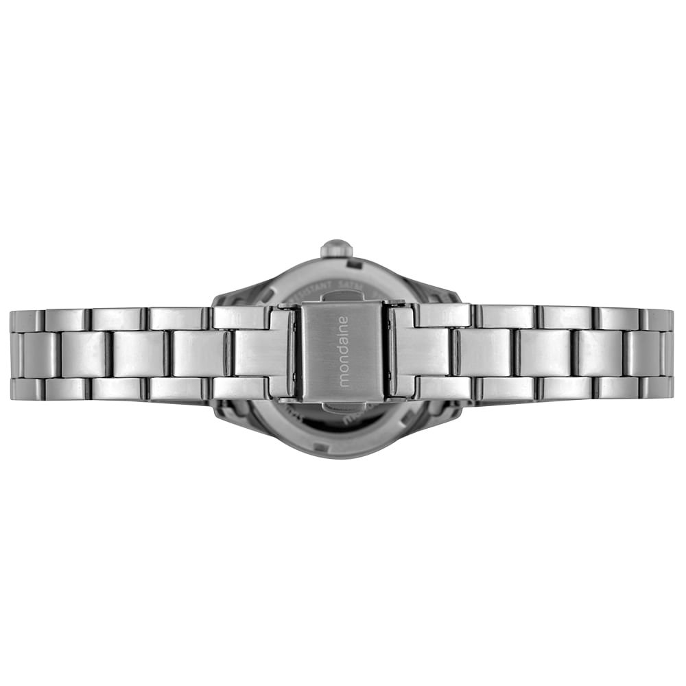 Kit Relógio Feminino Cromado Efeito Luminoso Com Brincos Prata 5