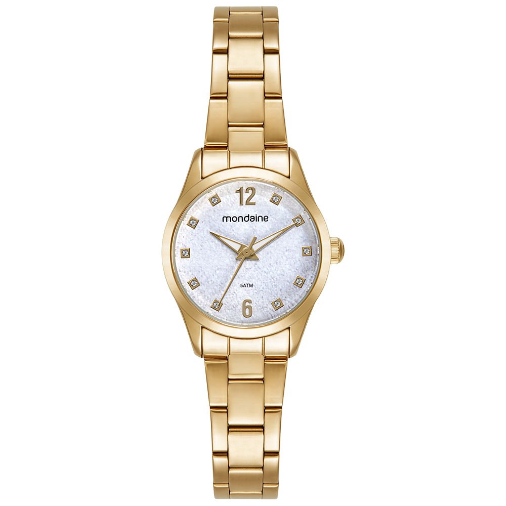 Kit Relógio Feminino Dourado Efeito Luminoso Com Brincos Dourado 2