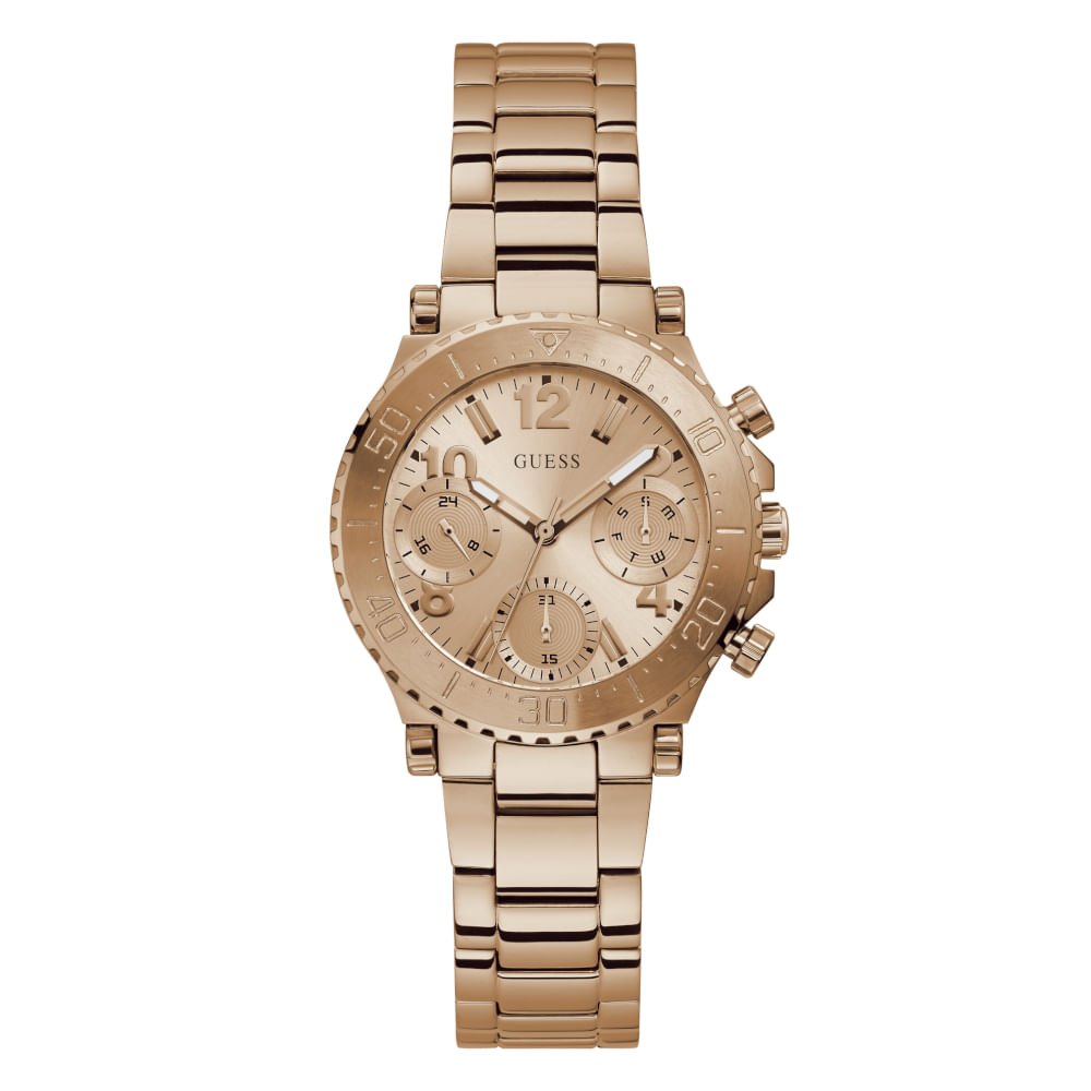 Relógio Guess Feminino Multifunção Rose Gold GW0465L2