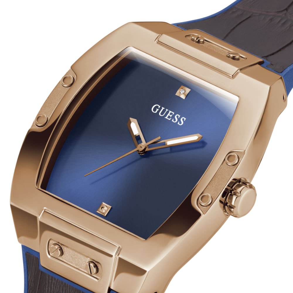 Relógio Guess Masculino Analógico Rose Gold GW0386G2 Preto/Dourado 5
