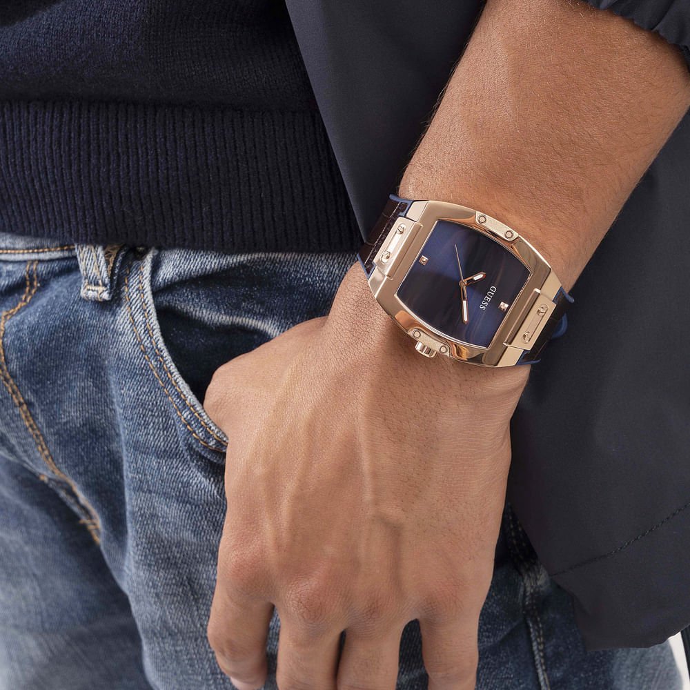 Relógio Guess Masculino Analógico Rose Gold GW0386G2 Preto/Dourado 6