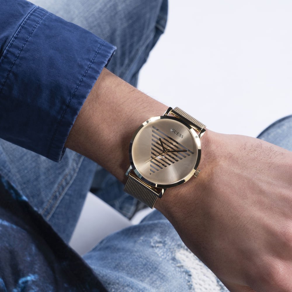 Relógio Guess Masculino Analógico Dourado GW0502G1 Dourado 5