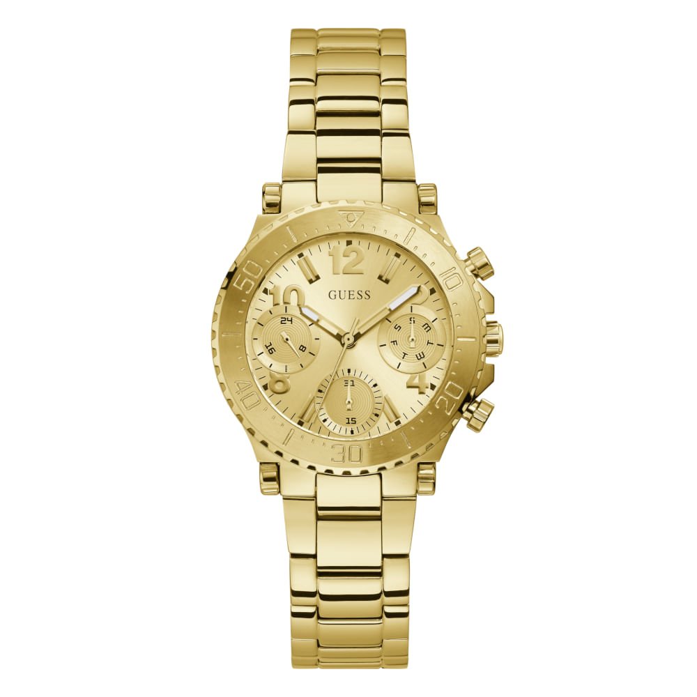 Relógio Guess Feminino Multifunção Dourado GW0465L1