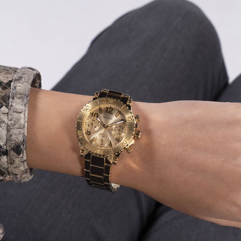 Relógio Guess Feminino Multifunção Dourado GW0465L1 Dourado 6