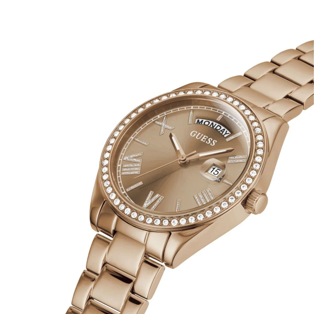 Relógio Guess Feminino Com Calendário Rose Gold Rosé 5