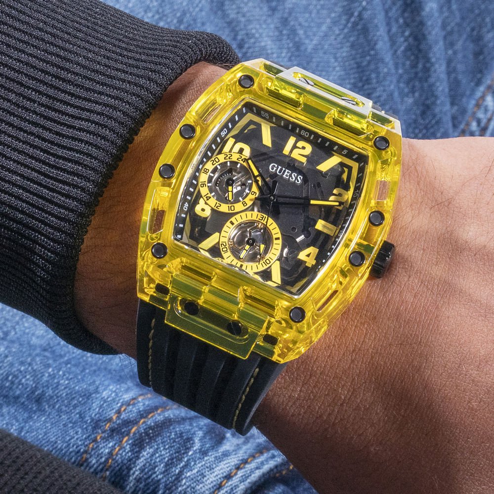 Relógio Guess Masculino Multifunção Bicolor GW0499G2 Preto 4