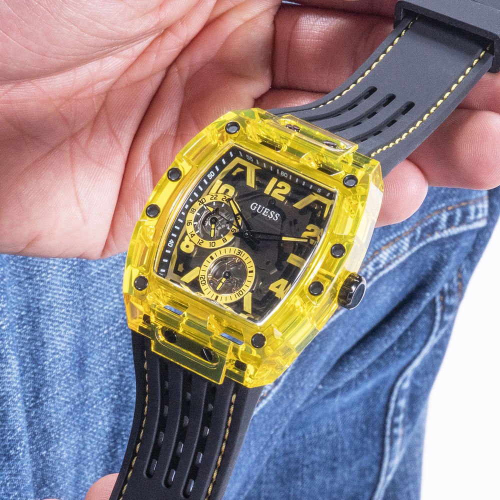 Relógio Guess Masculino Multifunção Bicolor GW0499G2 Preto 5