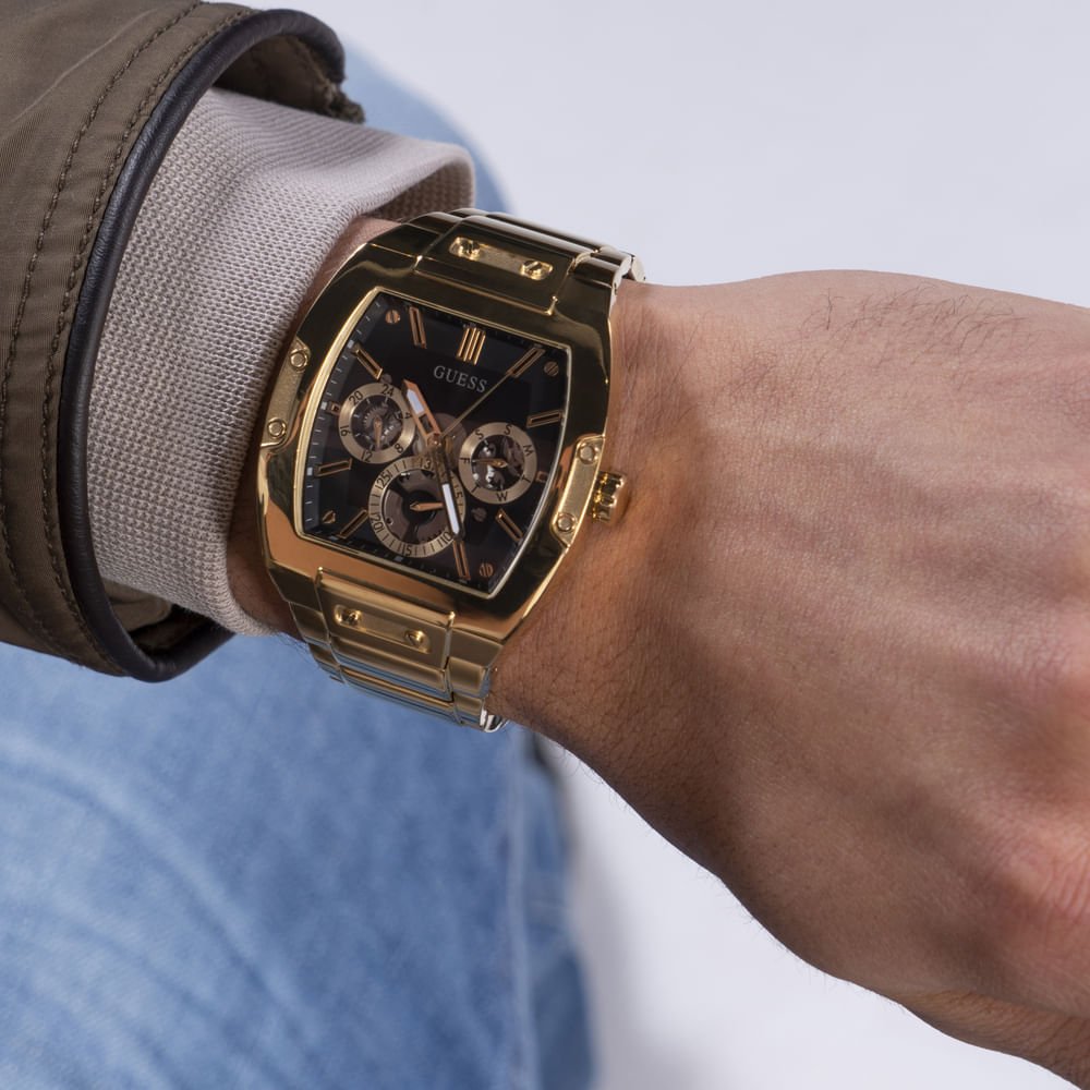Relógio Guess Masculino Multifunção Dourado GW0456G1 Dourado 7