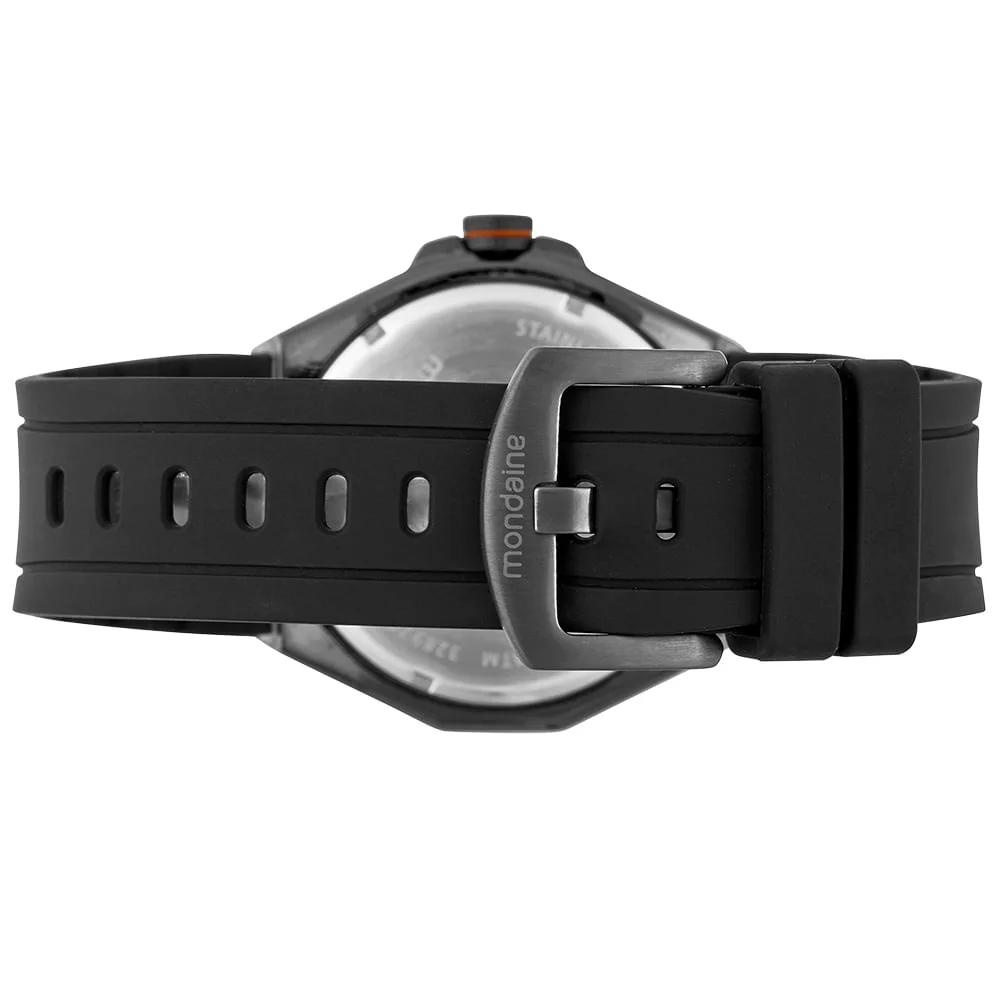 Relógio Masculino Preto Calendário Pulseira Esportiva Preto 4