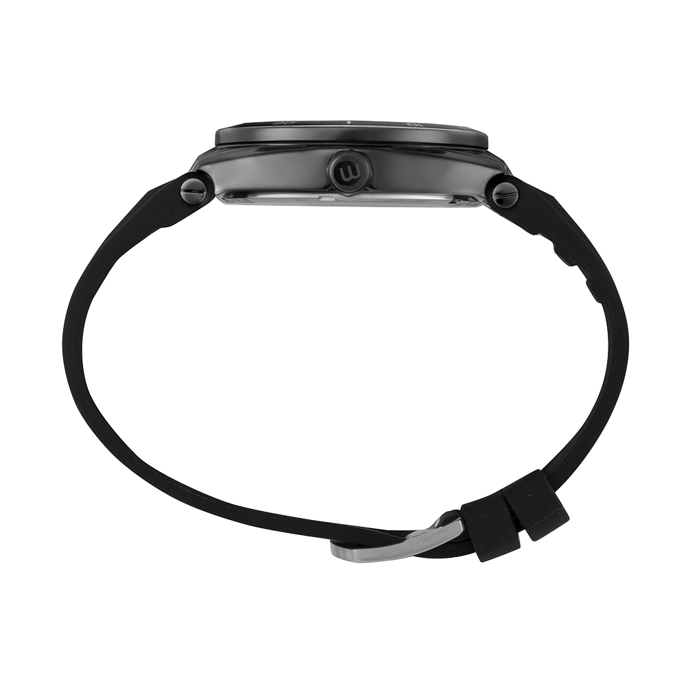 Relógio Masculino Cronógrafo Chumbo Pulseira Silicone Preto 4